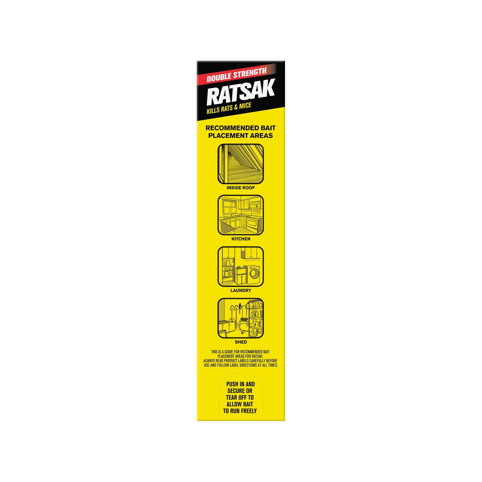 Ratsak Double Strength Bait Station 1kg - Indoor Rat & Mouse Pellets