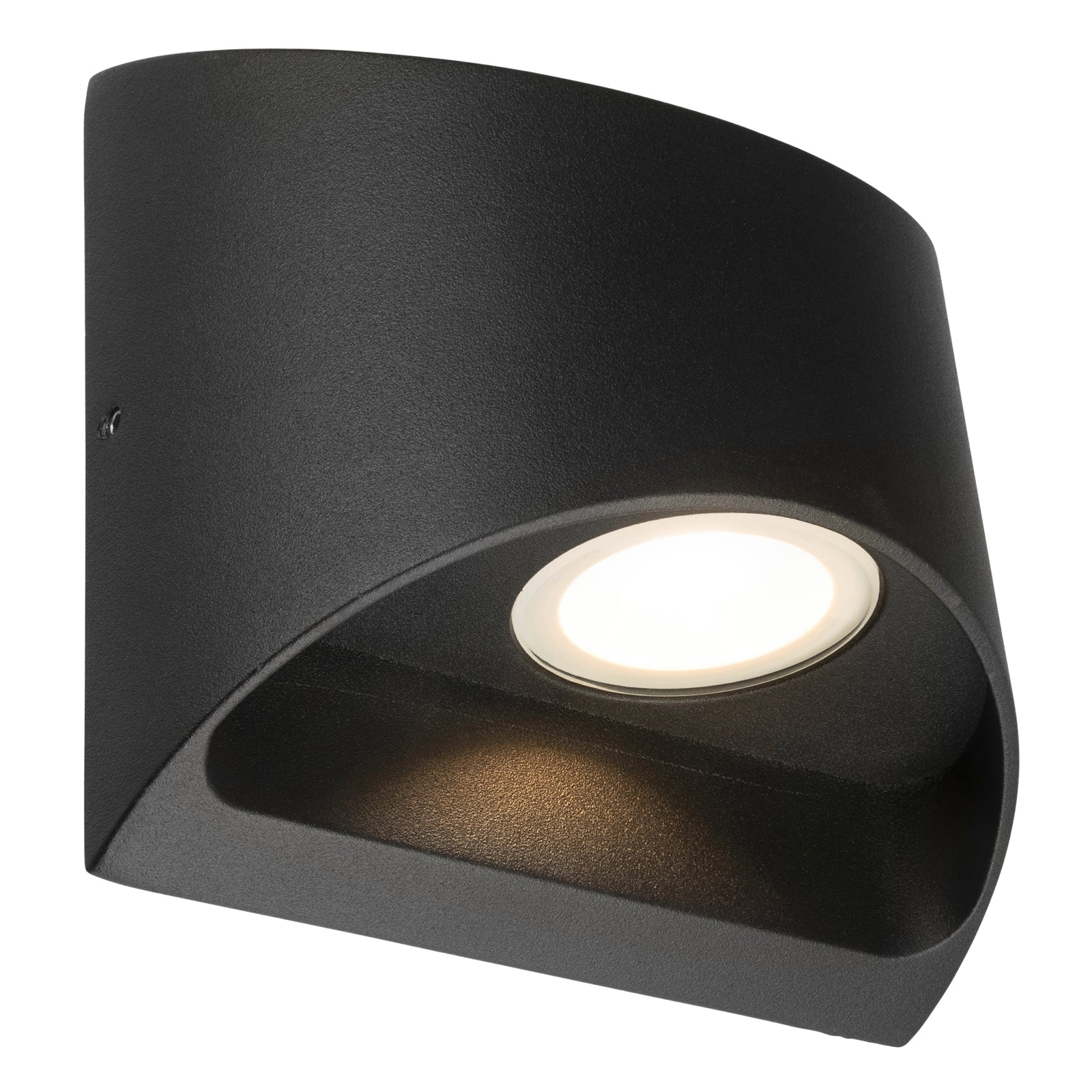 Brilliant Binley 8W Black Die-Cast Aluminium Up Down Wall Light Outdoor 21304/06