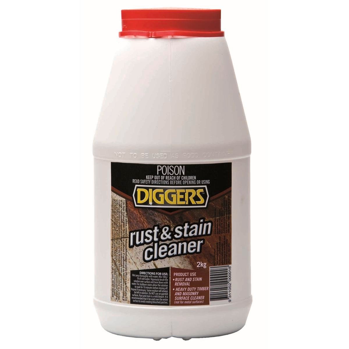 Diggers 2kg Rust and Stain Cleaner, Oxalic Acid Powder