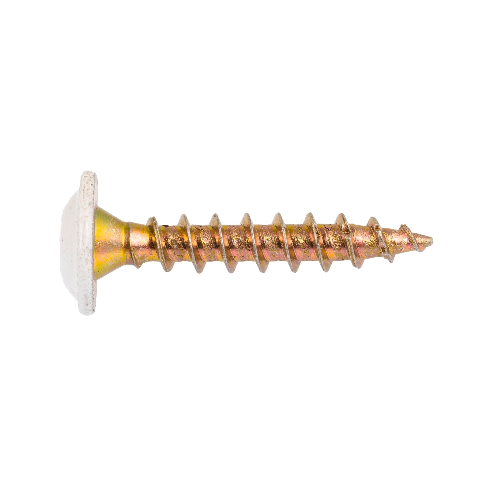 Buildex 10-10 x 28mm White Star Head Cabinet Screws - Zinc Plated, Needle Point, 50 Pack