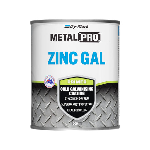 Dy-Mark MetalPro Zinc Gal Primer 500ml - Grey Zinc-Rich Primer for Steel & Iron