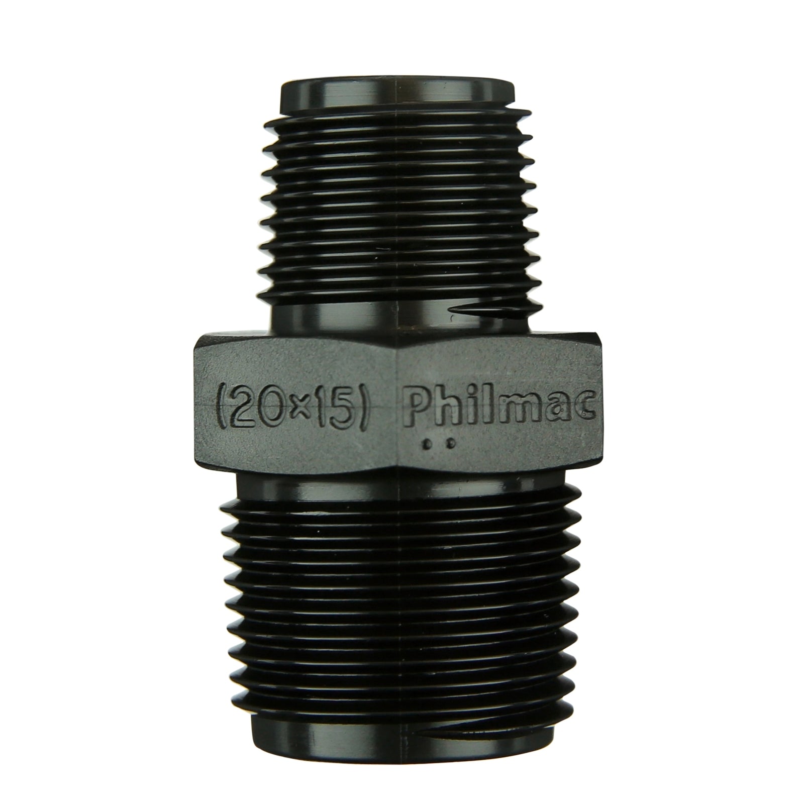 Philmac BSP Threaded Pipe Nipple 3/4" x 1/2" - Polypropylene PN16