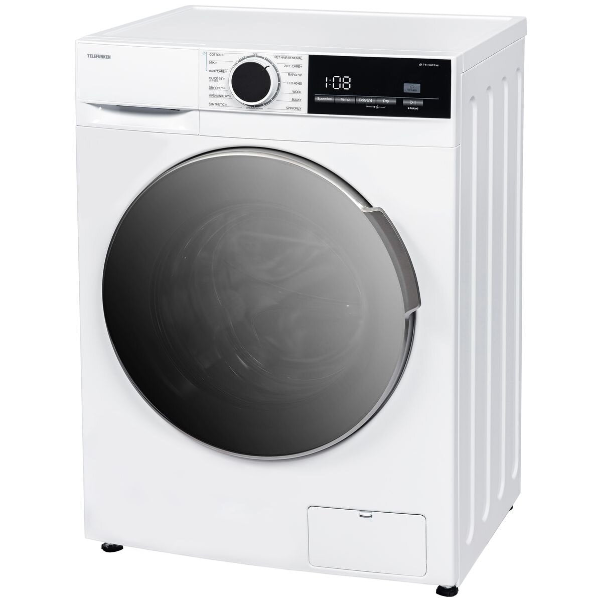 Telefunken 8kg/5kg Washer Dryer Combo - White, Hygiene Wash, Eco Wash, Sensor Dry - TF8060AU8FLWD