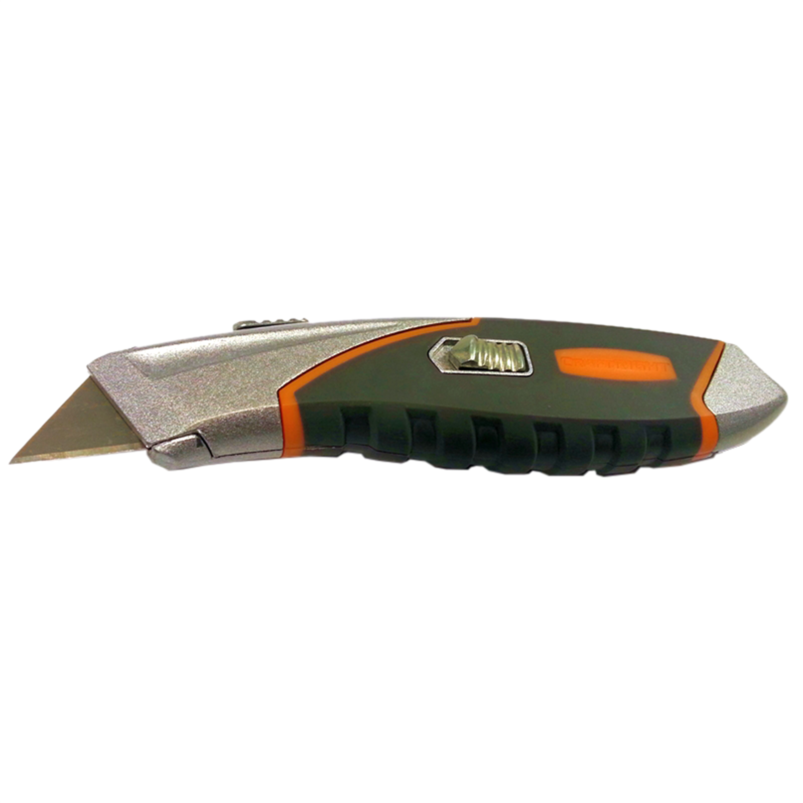 Craftright Retractable Knife with 3 Blades - Alloy Body, Rubber Grip, Lockable