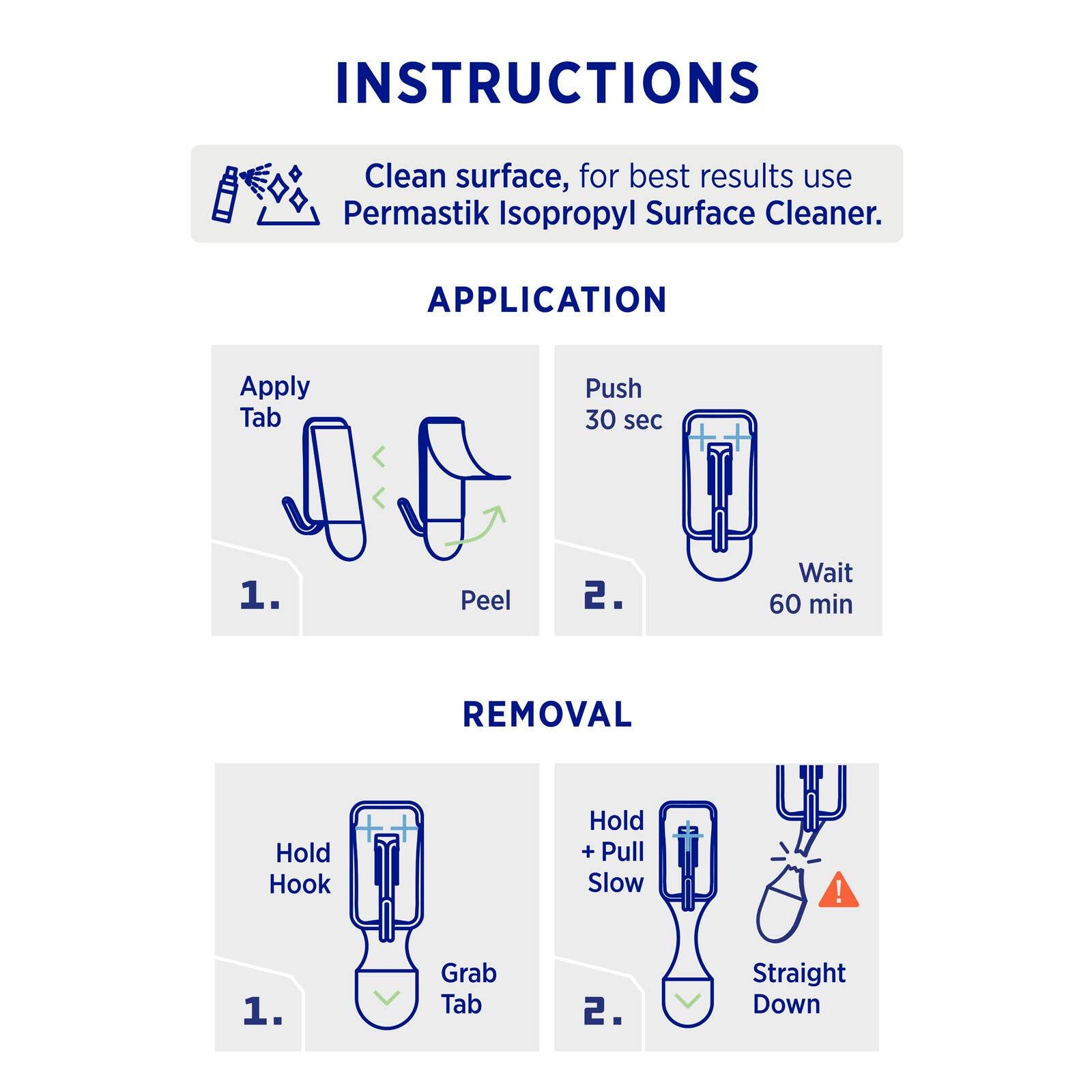 Permastik Small Brass Kitchen Hooks 6 Pack - Brushed Brass Stainless Steel, Holds 500g