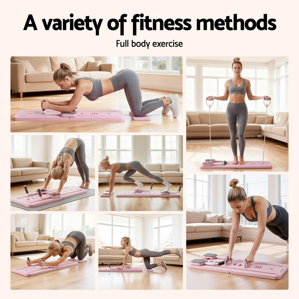 Everfit Multi Functional Fitness Board - Full Body Exercise, 106 x 41 x 3 cm, Pink - SuperSaverAU - view 4