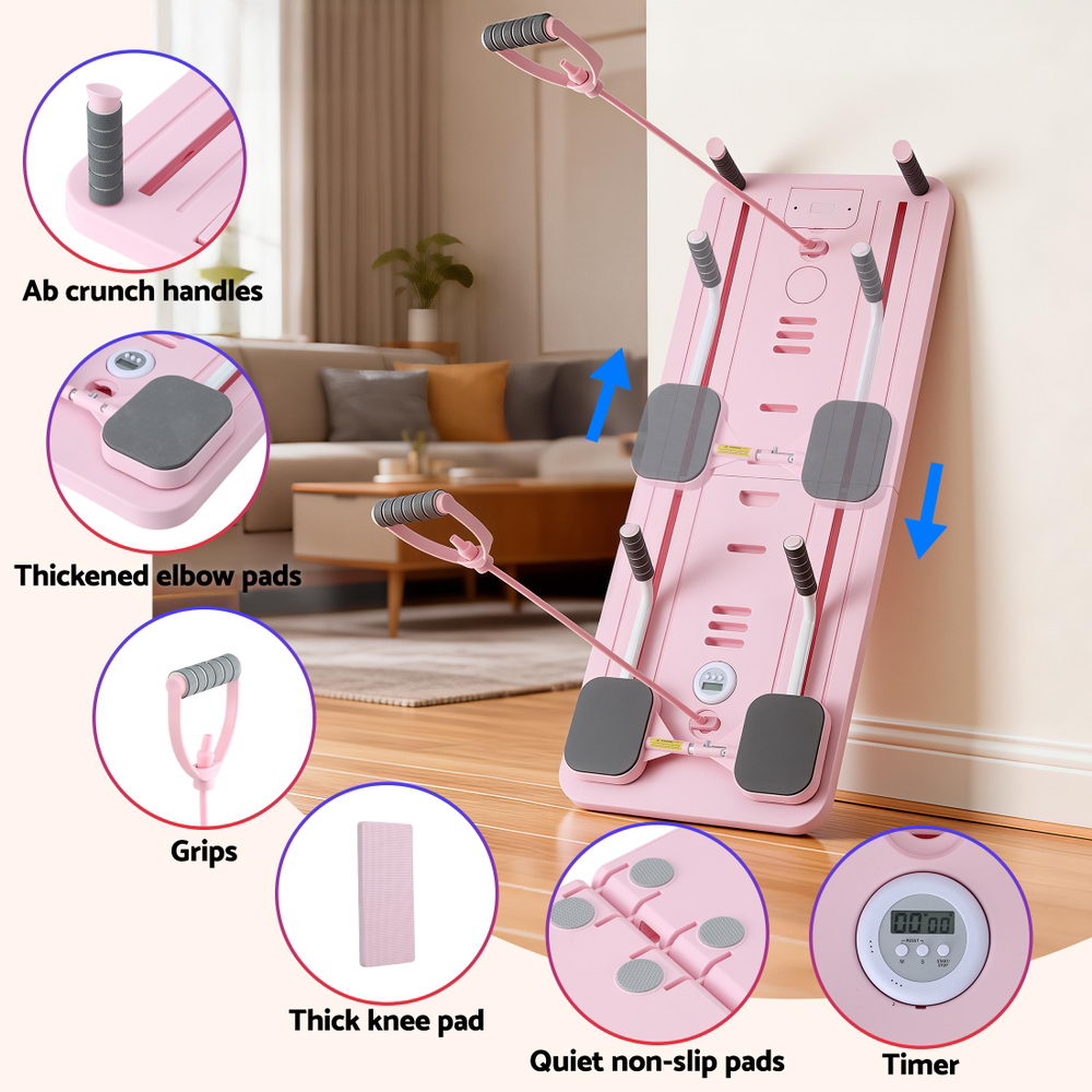 Everfit Multi Functional Fitness Board - Full Body Exercise, 106 x 41 x 3 cm, Pink - SuperSaverAU - view 6