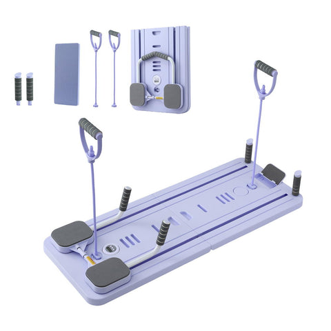 Everfit Pilates Reformer Abdominal Exercise Board 106x41cm Purple, Foldable - SuperSaverAU - view 1