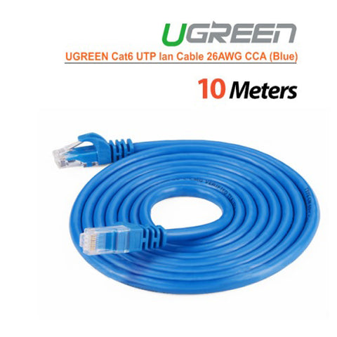 UGREEN Cat6 UTP LAN Cable 10M 26AWG - Blue