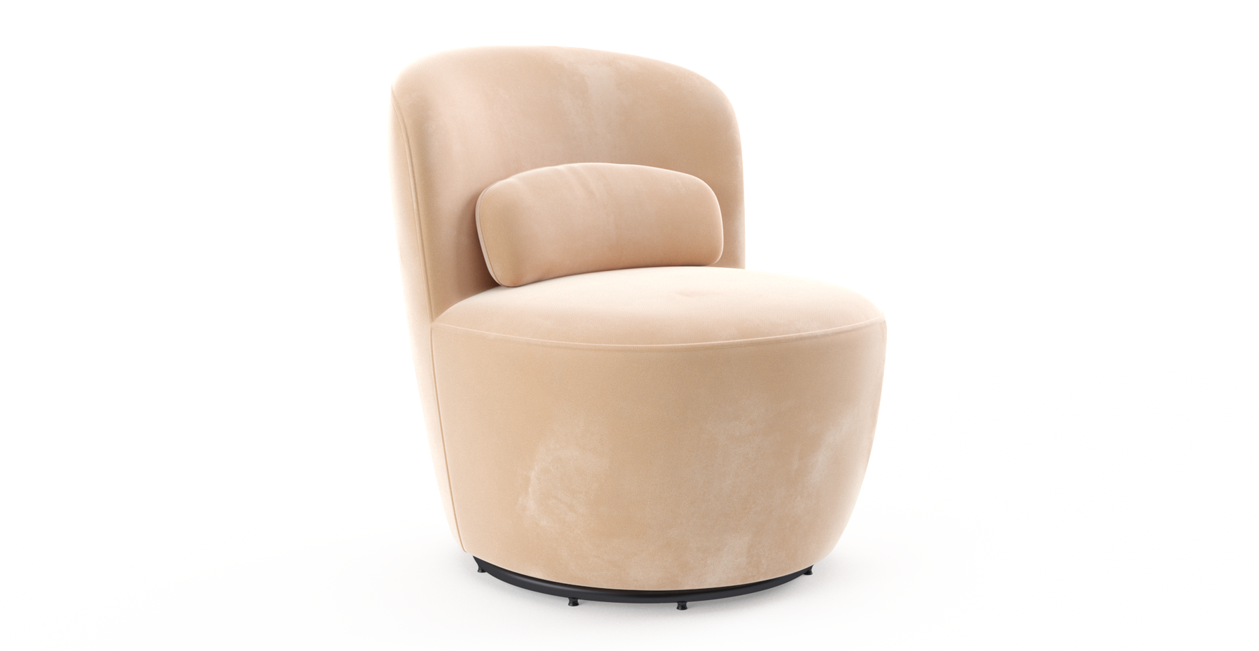 Brosa Ada Swivel Accent Chair (Almond Spice)
