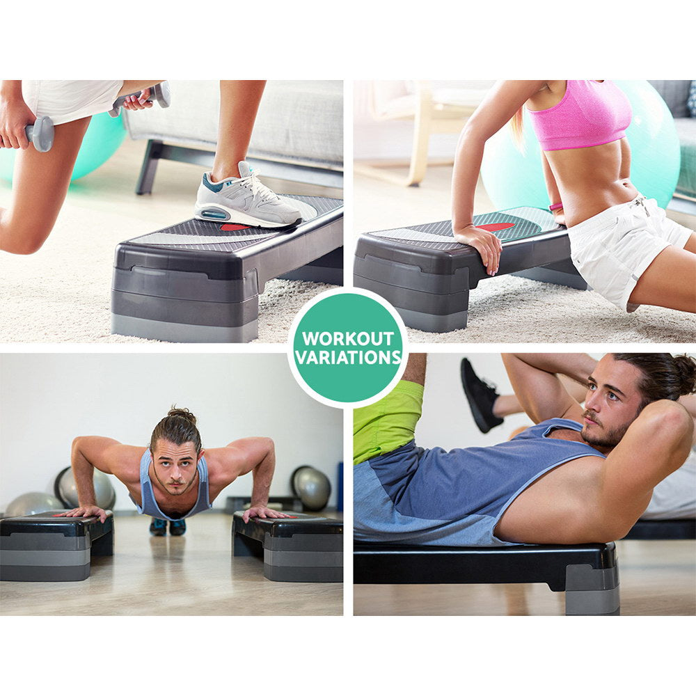 Everfit 3 Level Aerobic Step Exercise Stepper 78cm Gym Home Fitness - SuperSaverAU - view 5