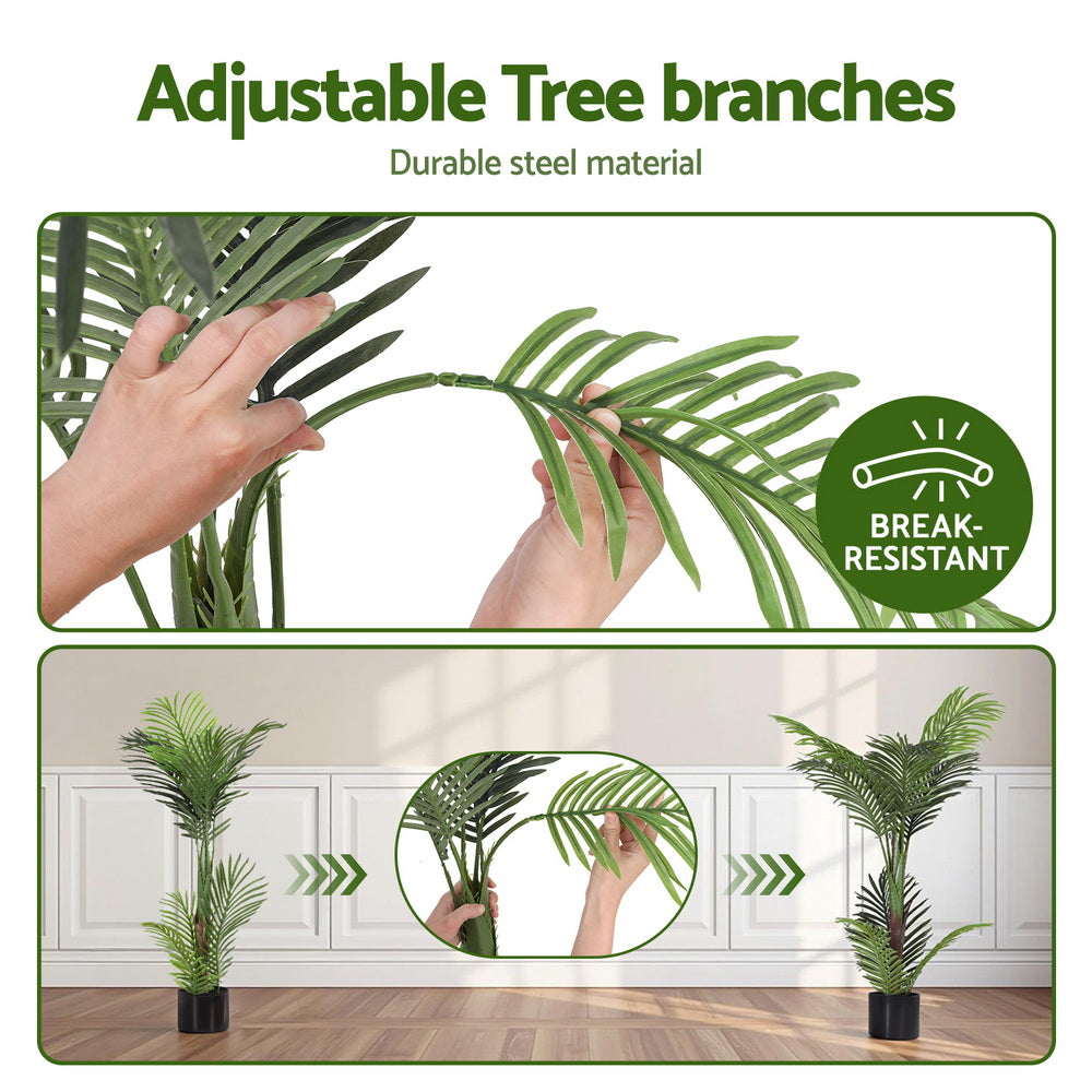 Artiss 100cm Artificial Palm Tree - Lifelike Indoor/Outdoor Decor, UV-Resistant - SuperSaverAU - view 4