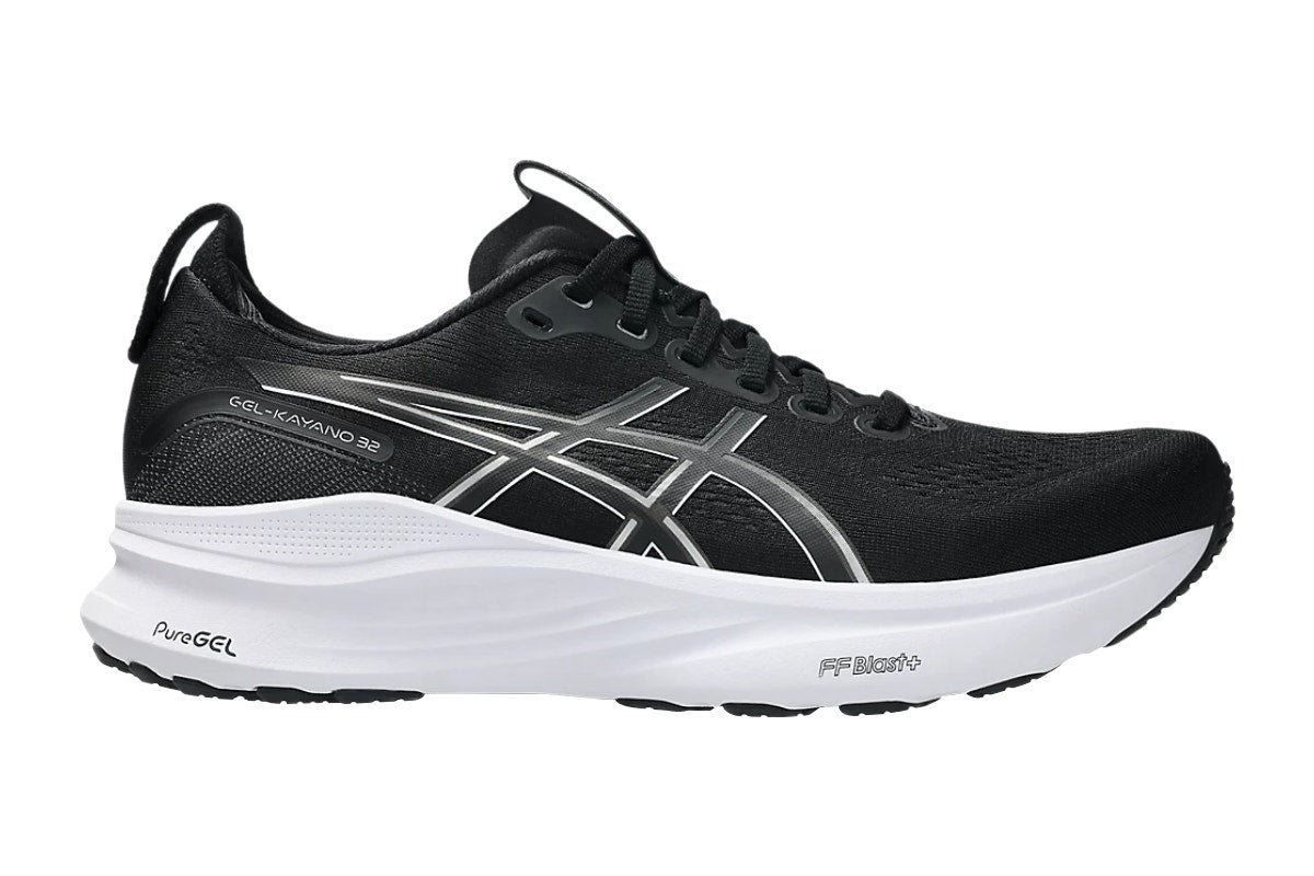 ASICS Men's Gel-Kayano 32 Running Shoes (Black/White, Size 9.5 US)