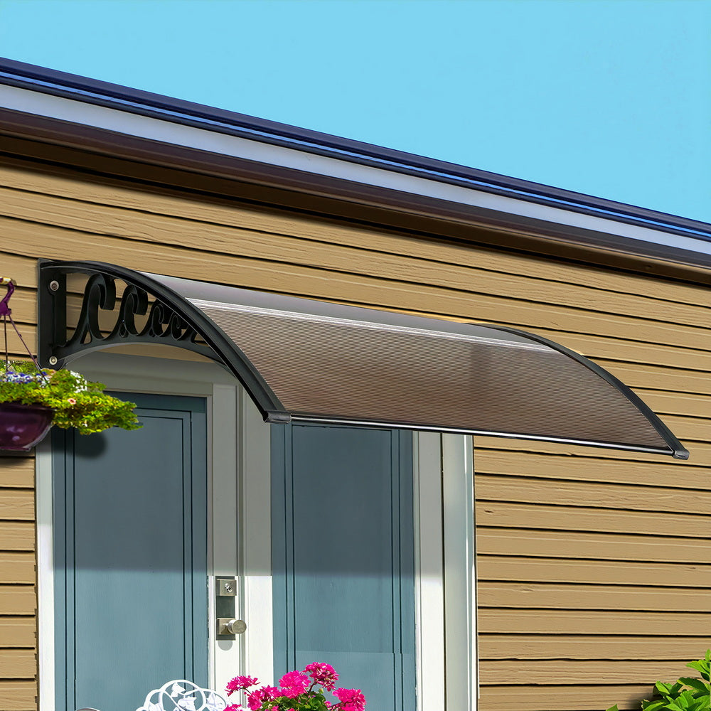Instahut Window Door Awning – Brown Panel 0.8 x 1m
