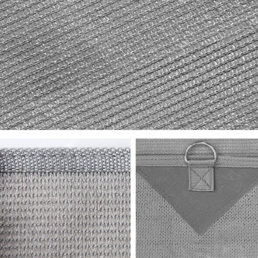 Caravan Privacy Screen Roll Out Awning 4.6x1.95M UV Protected Grey - SuperSaverAU - view 3