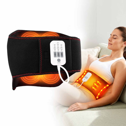 Livemor 124cm Lumbar Support Belt with Airbag Traction Heat and Vibration Massage