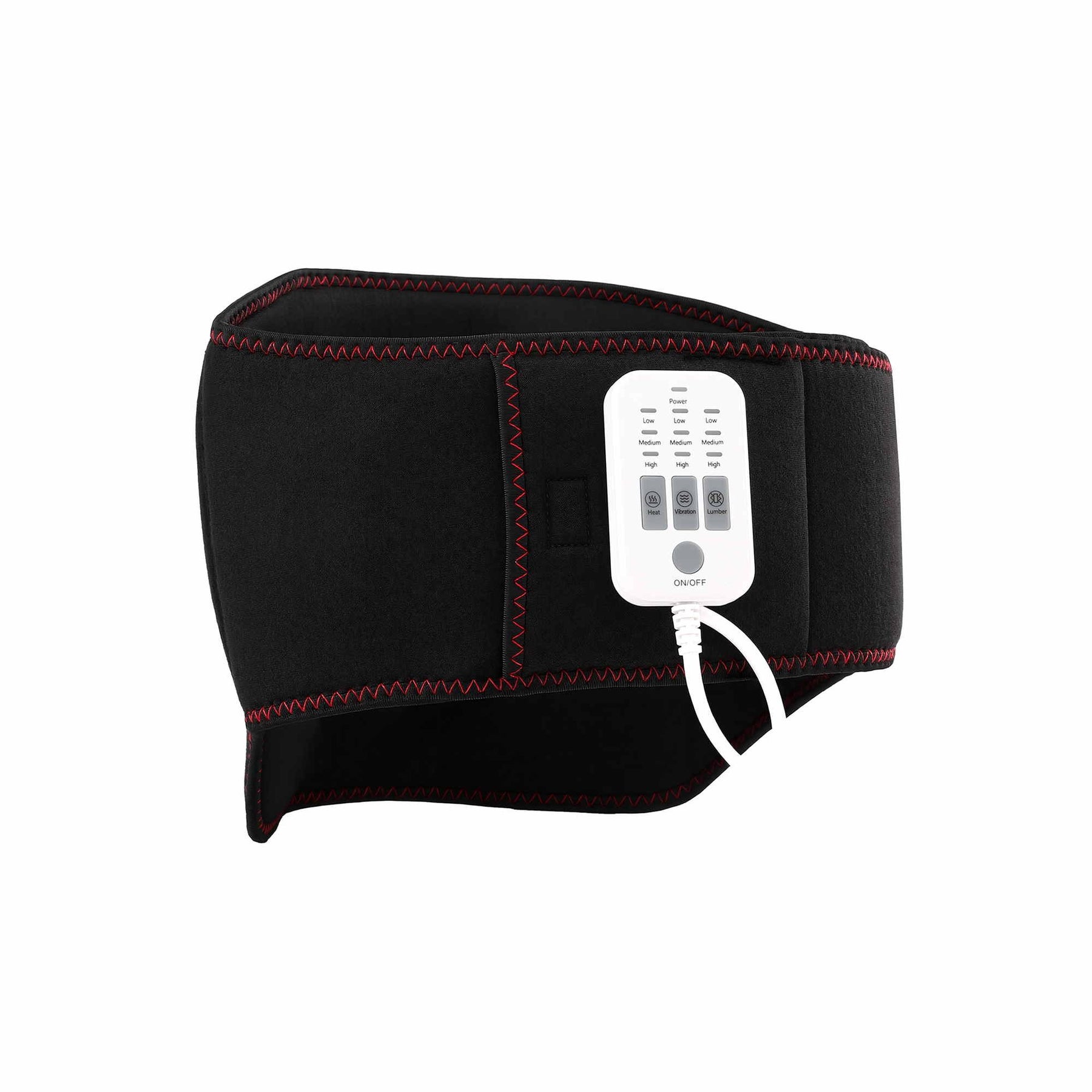 Livemor 124cm Lumbar Support Belt with Airbag Traction Heat and Vibration Massage