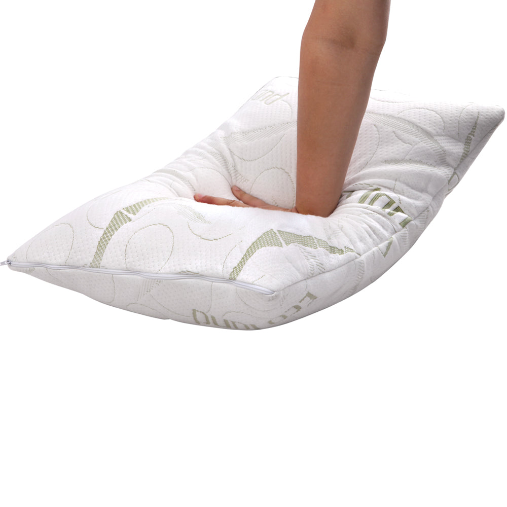 Giselle Bedding Bamboo Fabric Shredded Memory Foam Pillow Twin Pack 70x40 cm - SuperSaverAU - view 7