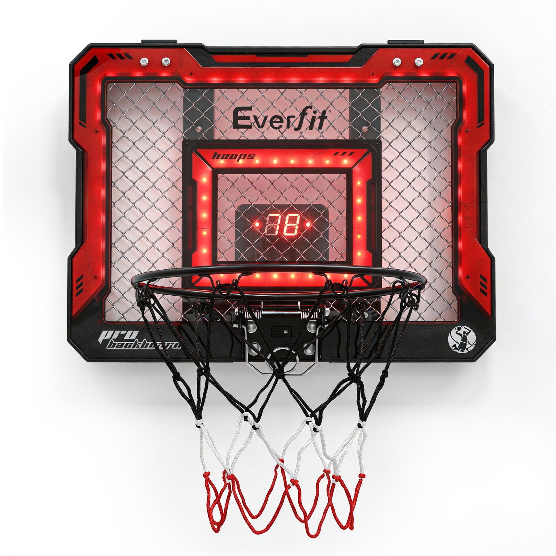 Everfit Mini Basketball Hoop with LED Scoreboard - 40 x 30cm