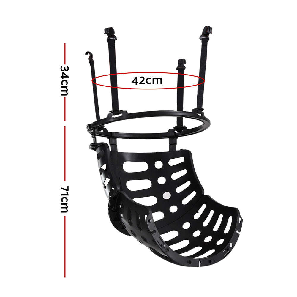 Everfit Basketball Hoop Rebounder with 360° Rotating Ball Return - Black