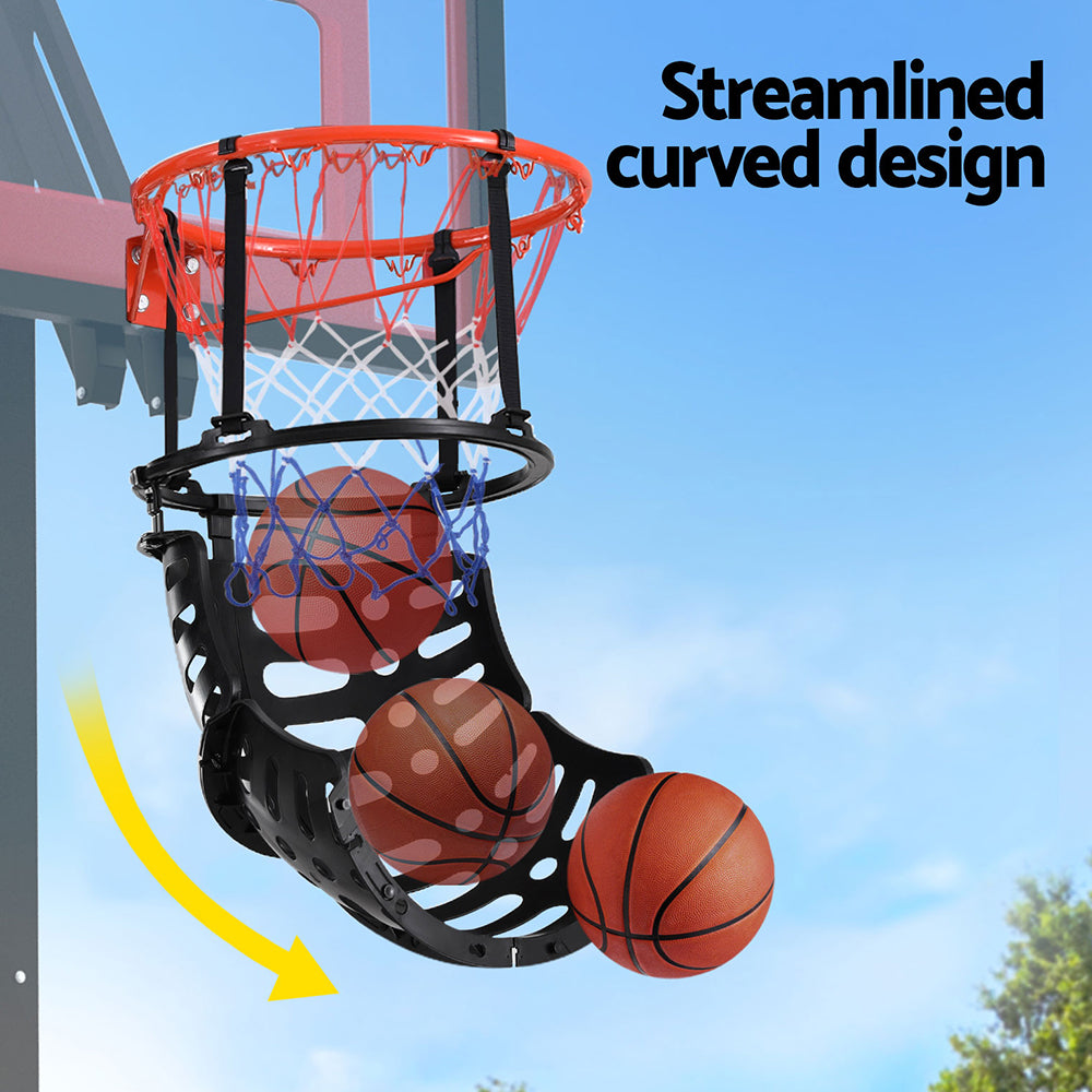 Everfit Basketball Hoop Rebounder with 360° Rotating Ball Return - Black