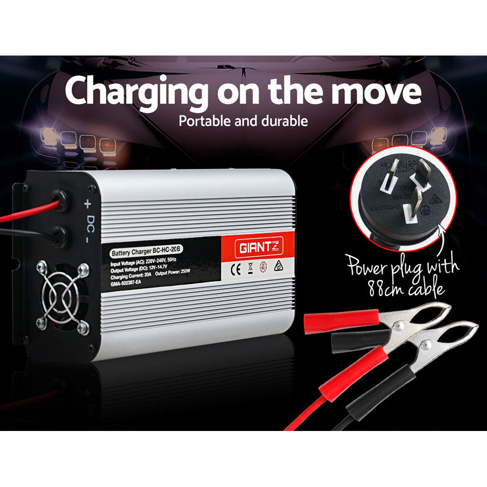 Giantz 20A Battery Charger 12V with Automatic Overcharge Protection, 1.2kg - SuperSaverAU - view 6