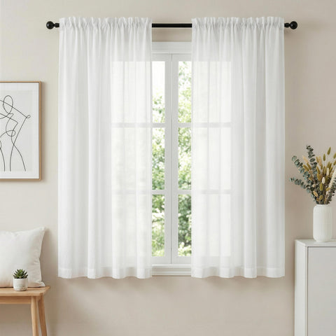 Artiss Blockout Curtains 2X 132x160cm Light Filtering Window Drapes Rod Pocket - SuperSaverAU - view 1