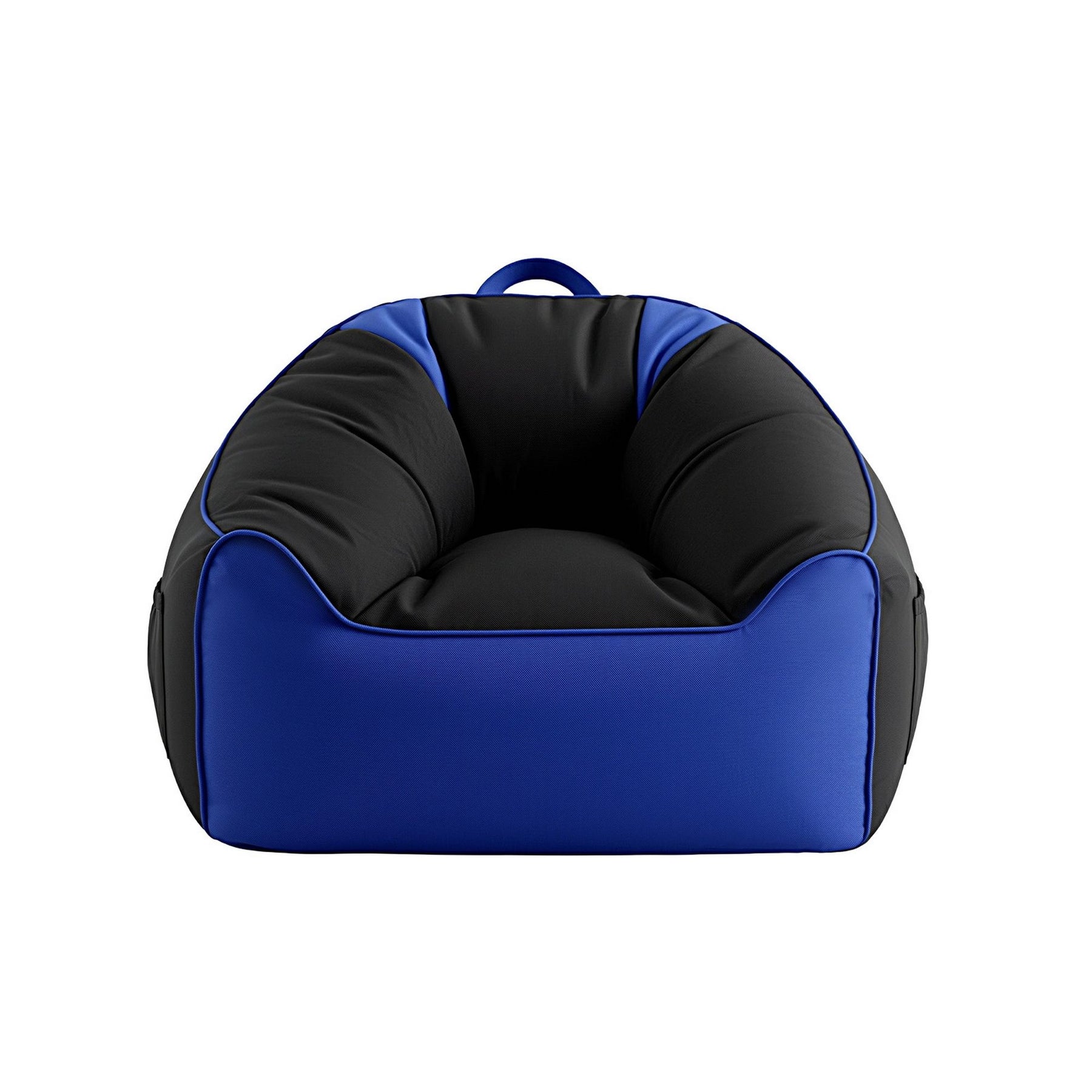 Artiss Gaming Bean Bag Chair Cover with Cup Holder - Blue & Black