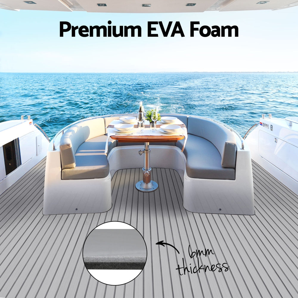 Seamanship EVA Foam Boat Flooring Mat - Light Grey, 240 x 90cm