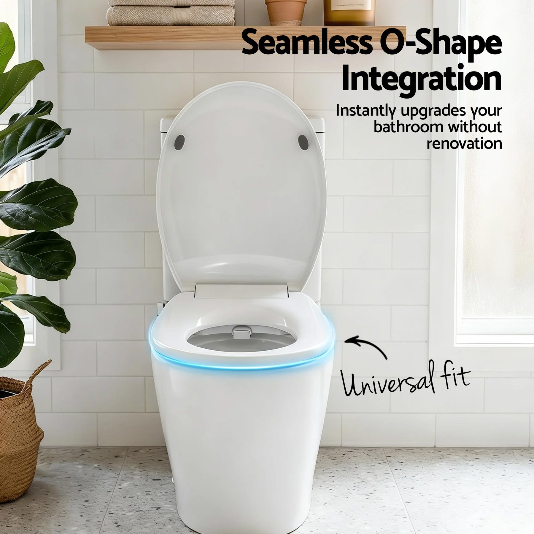 Cefito Non Electric Bidet Toilet Seat O-Shape Dual Nozzle Soft Close WaterMark DIY - SuperSaverAU - view 5