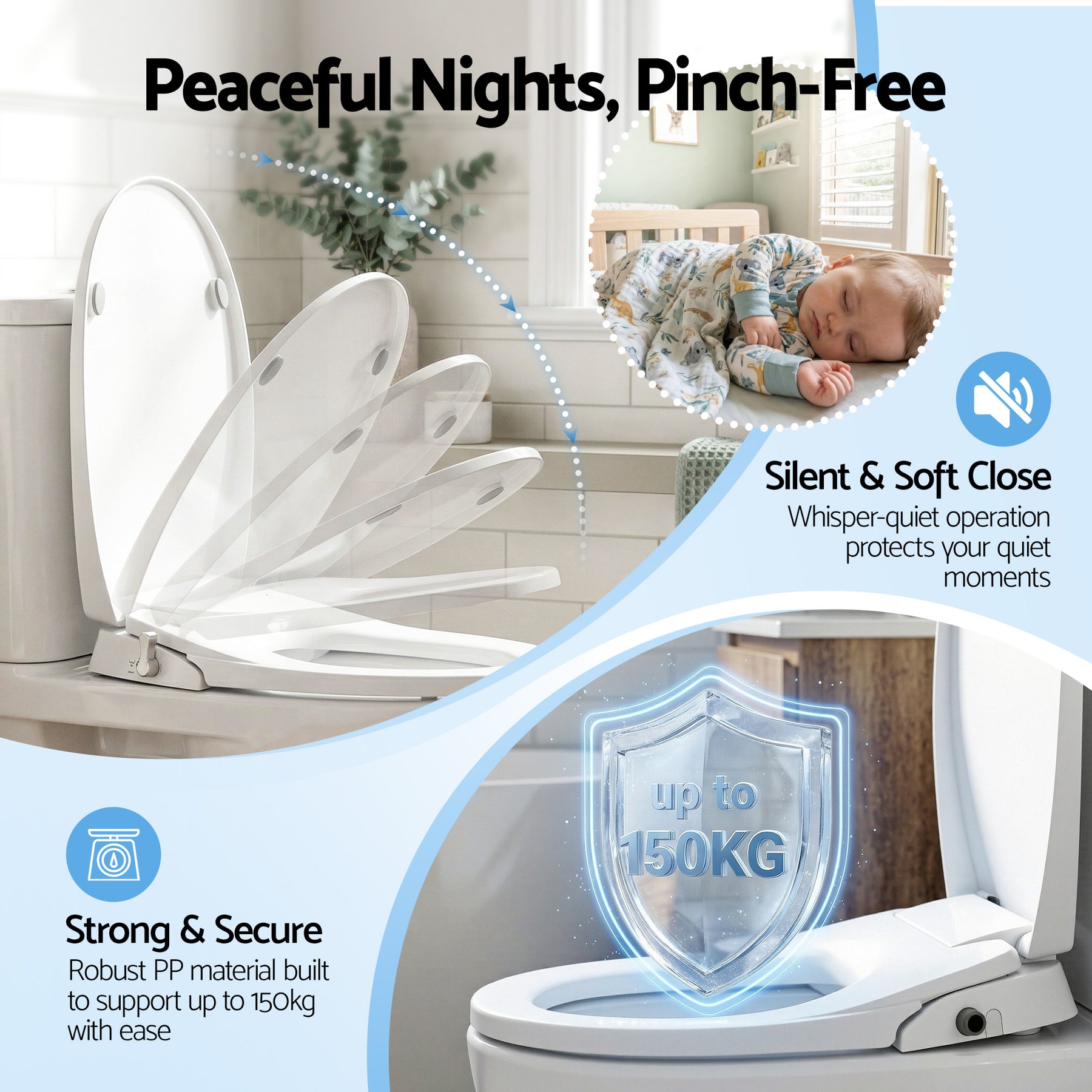 Cefito Non Electric Bidet Toilet Seat O-Shape Dual Nozzle Soft Close WaterMark DIY - SuperSaverAU - view 7