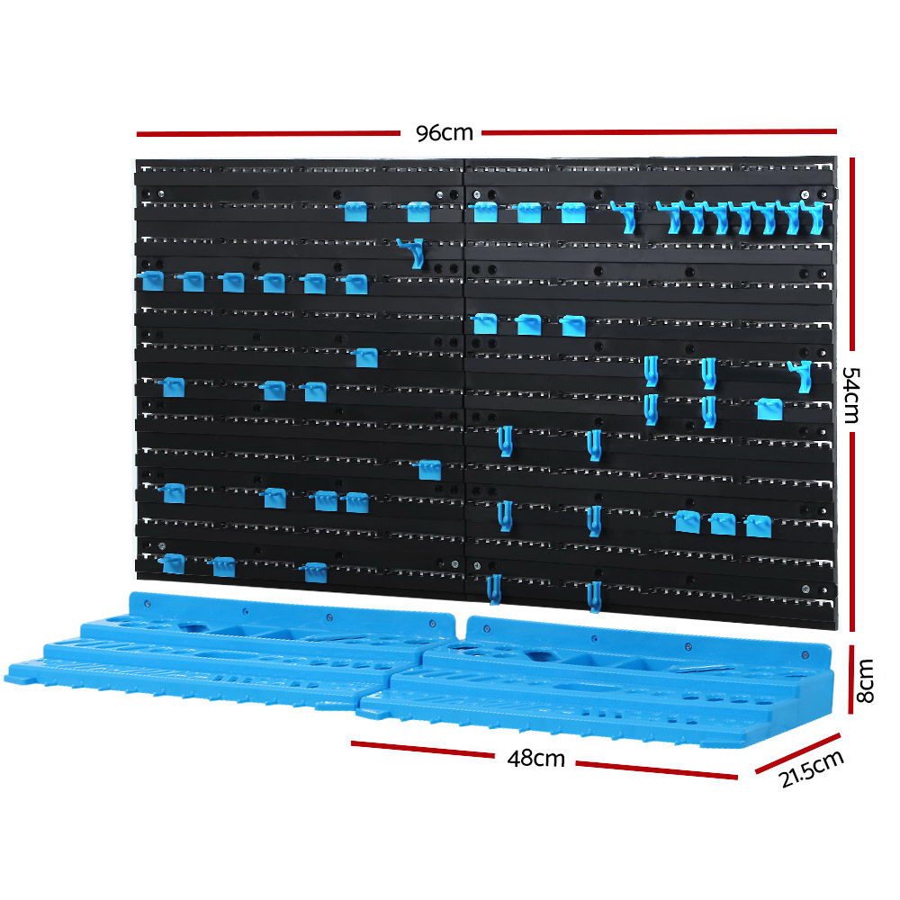 Giantz 54 Storage Bin Rack Wall Mounted Tools - SuperSaverAU - view 2