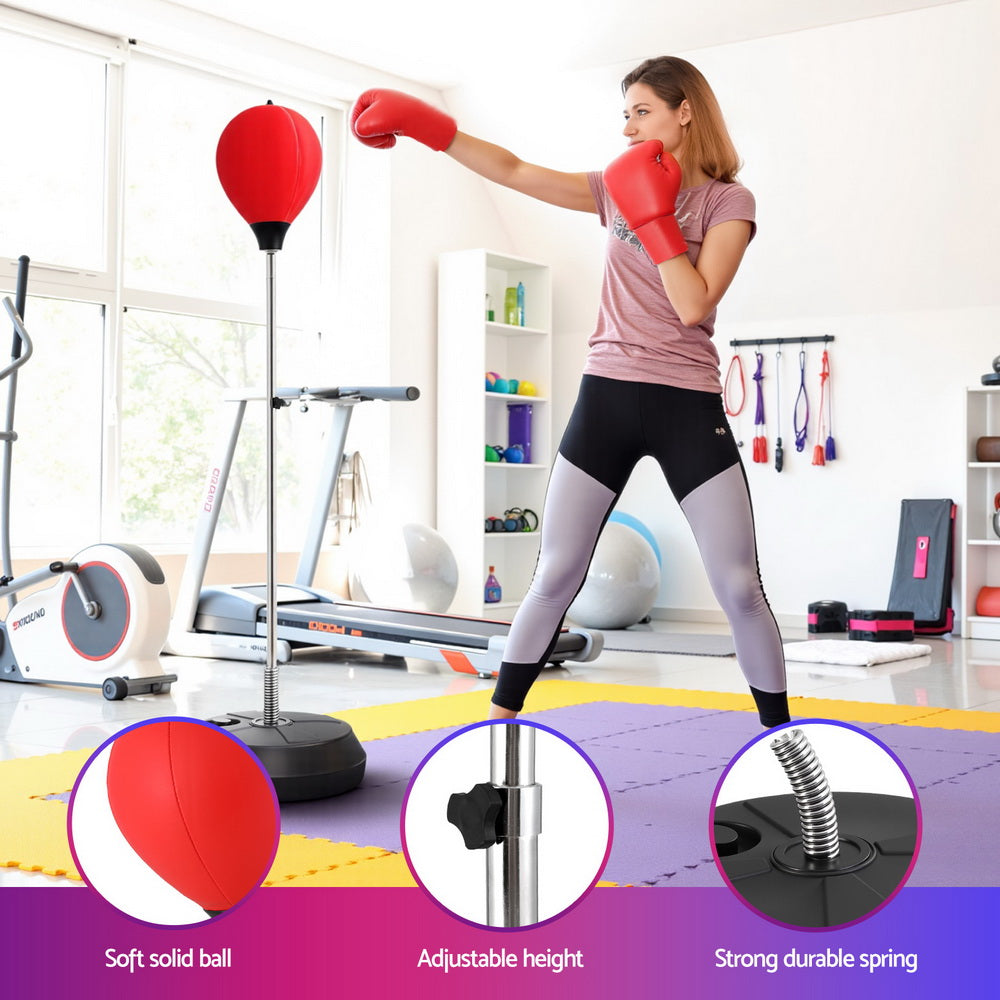 Everfit 150cm Adjustable Freestanding Punching Bag Stand with Gloves & Pump - SuperSaverAU - view 5