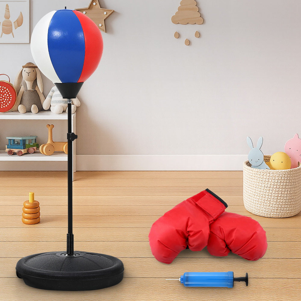 Everfit Kids Punching Bag Stand Set with Gloves, Pump & Adjustable 76-112cm Height