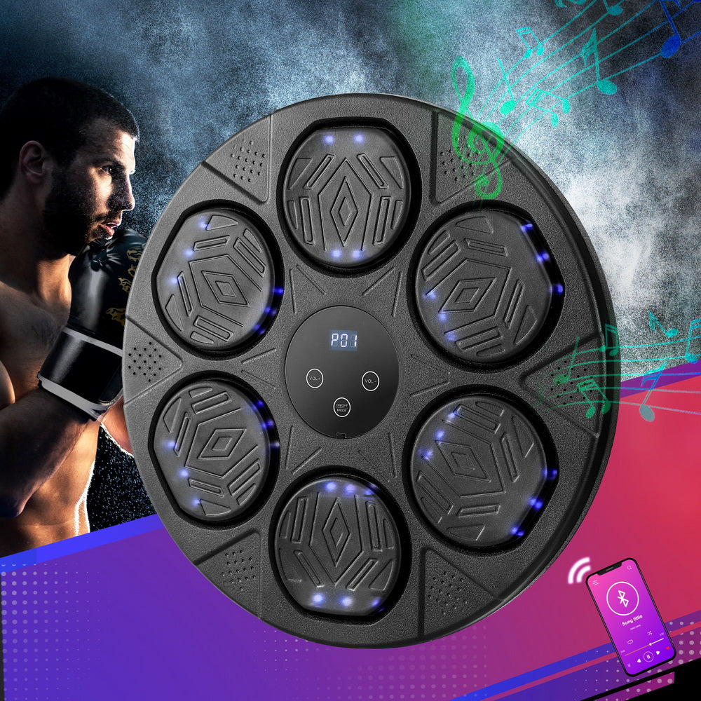 Everfit Boxing Machine Wall-Mounted with Bluetooth, LED Display & Gloves, D:40CM - SuperSaverAU - view 7