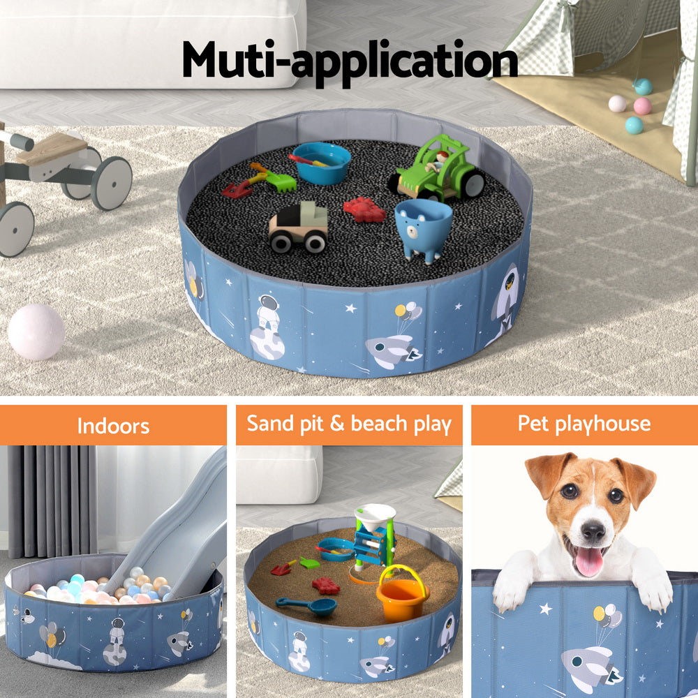 Keezi Kids Ball Pool Pit Toddler Play Foldable Child Playhouse Storage Bag Blue - SuperSaverAU - view 5