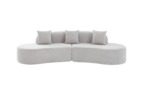 Brosa Arcea Curved 3 Seater Compressed Sofa (Grey)