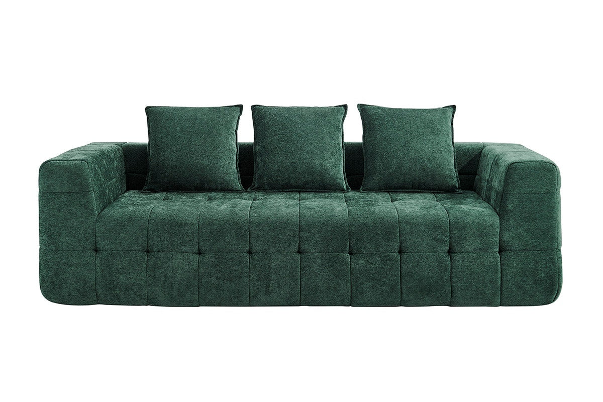 Brosa Cloud 3 Seater Compressed Sofa (Green)