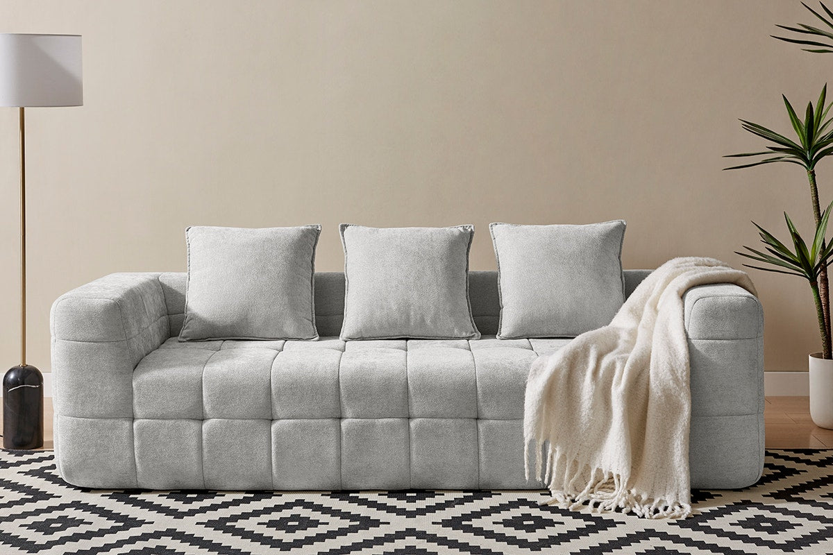 Brosa Cloud 3 Seater Compressed Sofa (Grey)