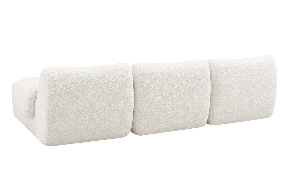Brosa Grace 4 Seater Compression Sofa with Chaise (White, Left Chaise)