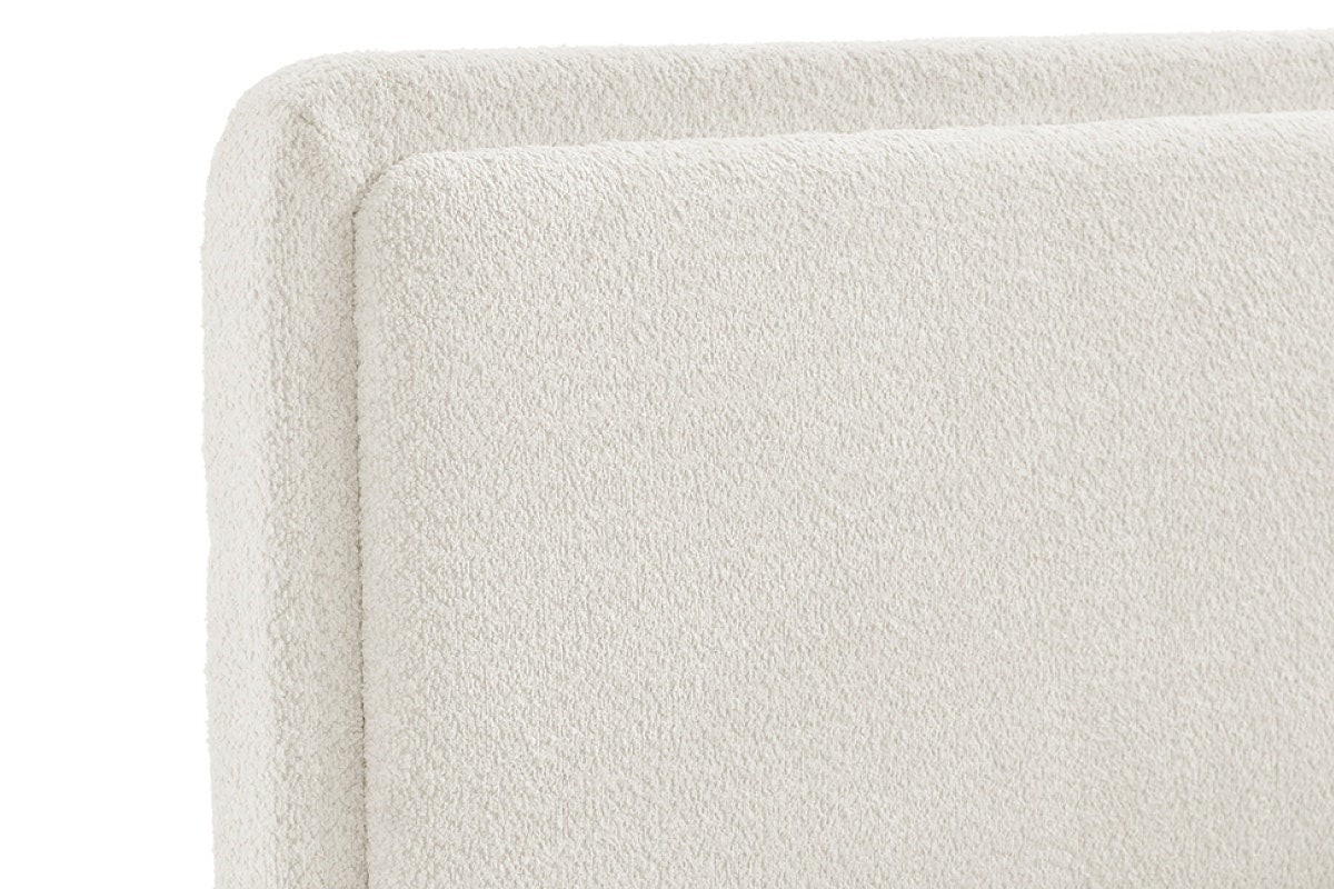 Brosa Havenne Boucle Bed Frame (Cream, Double)