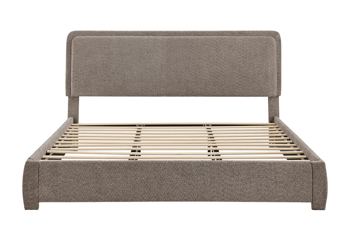 Brosa Havenne Boucle Bed Frame (Grey, King)