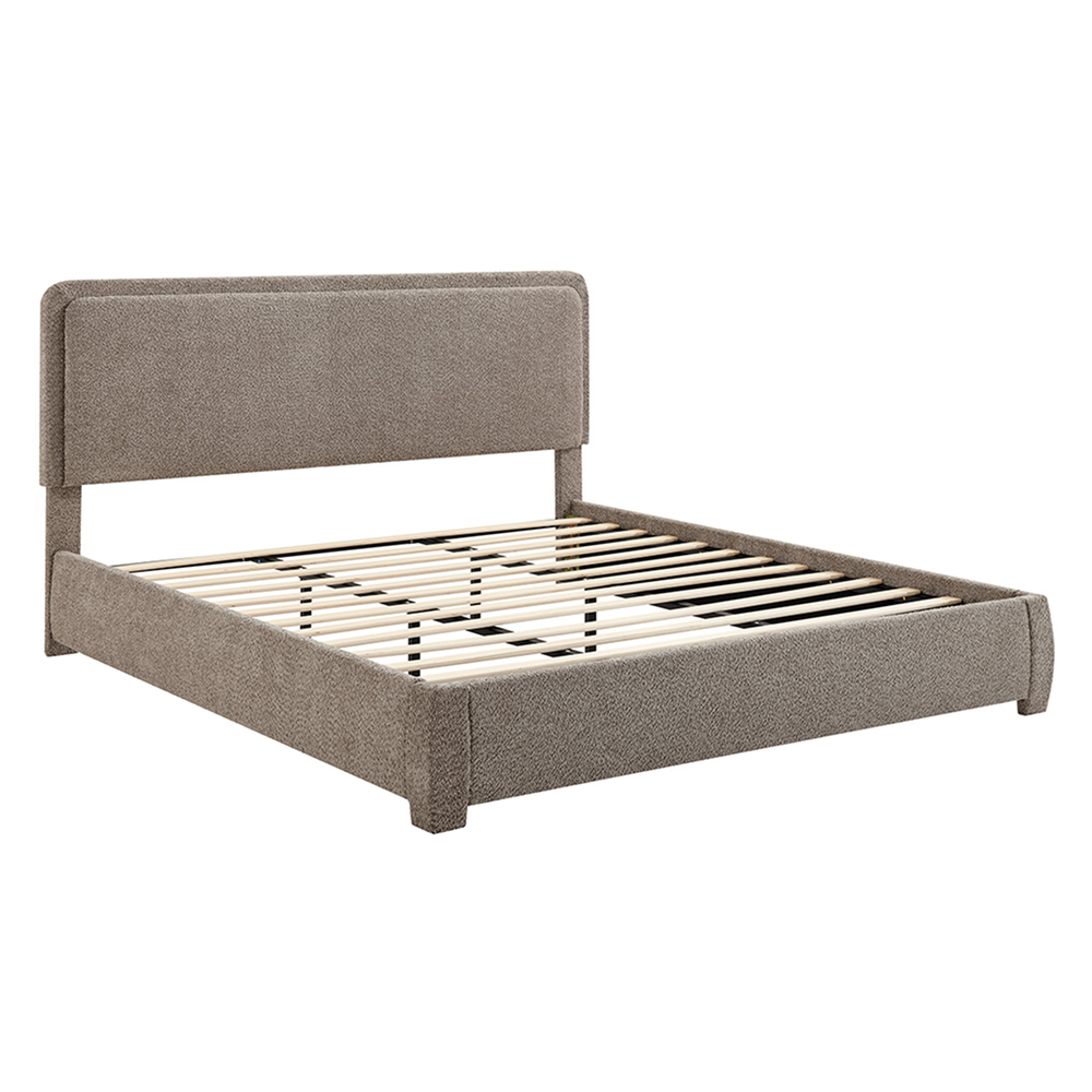 Brosa Havenne Boucle Bed Frame (Grey, King)