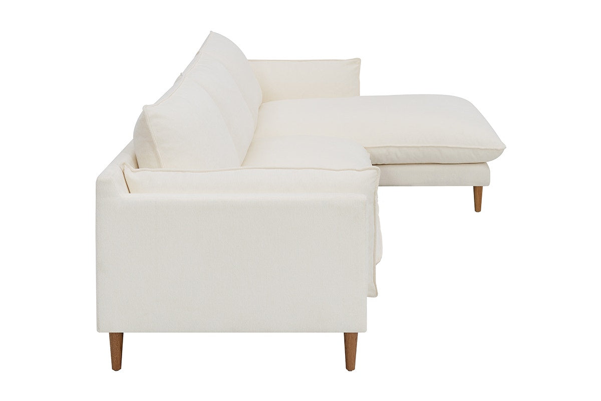 Brosa Jerry 3 Seater Sofa with Chaise (Cream, Right Chaise)