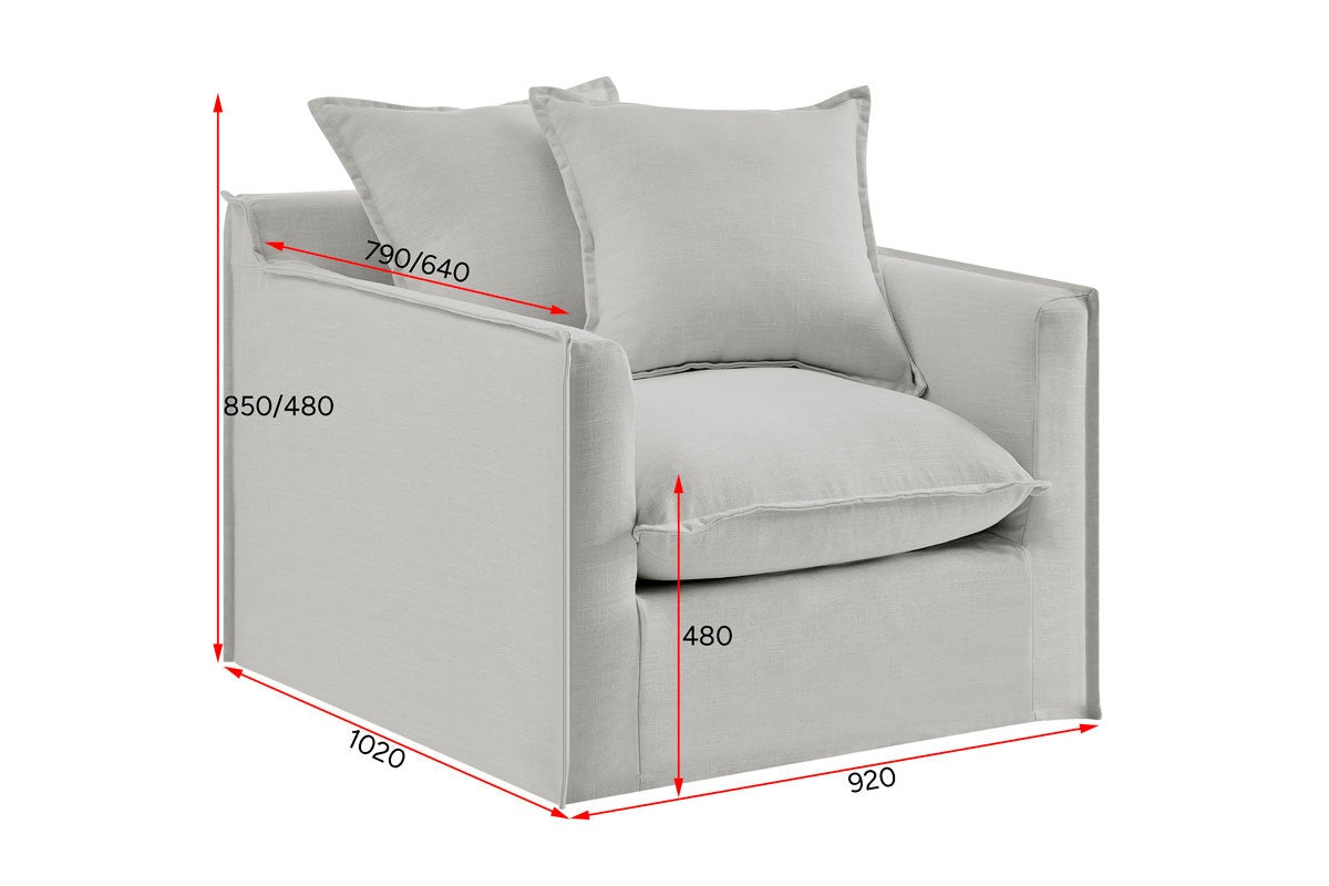 Brosa Palermo Armchair - Cloud Grey - SuperSaverAU - view 8