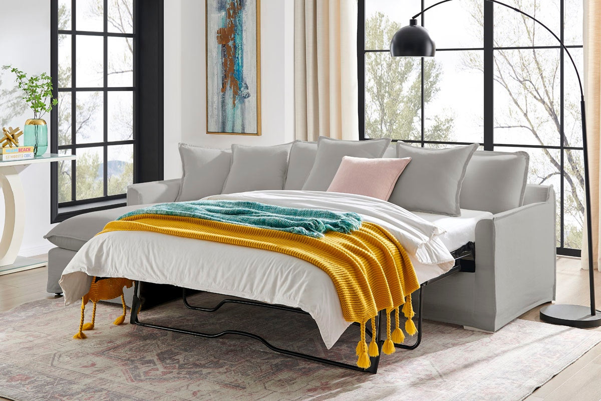 Brosa Palermo 3 Seater Modular Sofabed with Left Chaise (Grey)