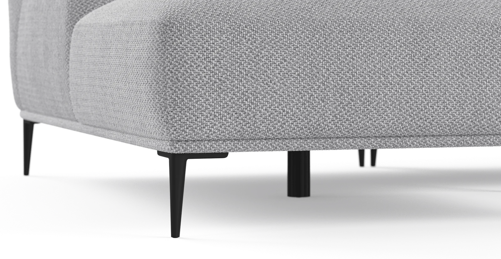 Brosa Seta 4 Seater Sofa with Chaise (Gainsboro Grey; Left Chaise)