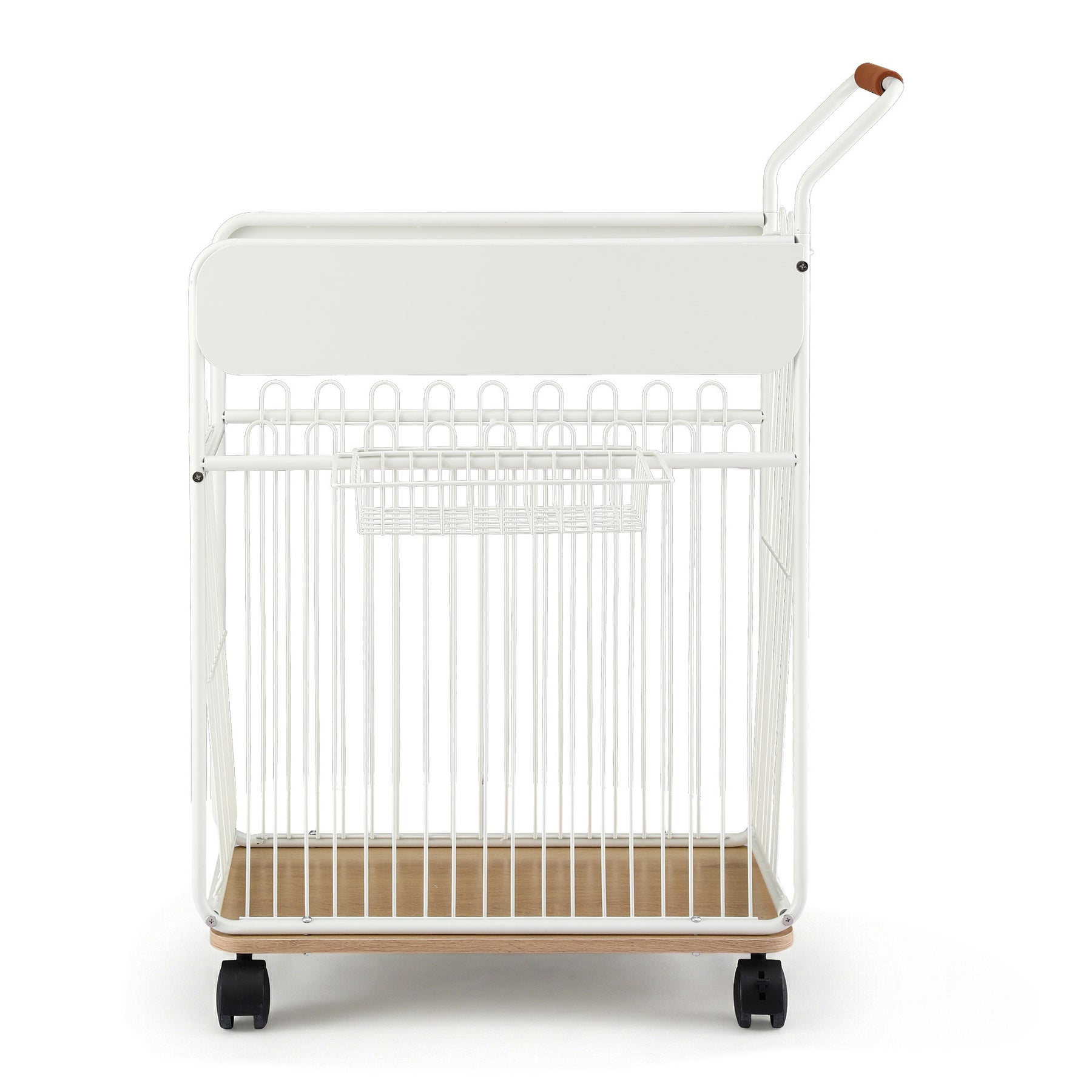 Everfit White Mobile Yoga Mat Storage Rack with Wheels