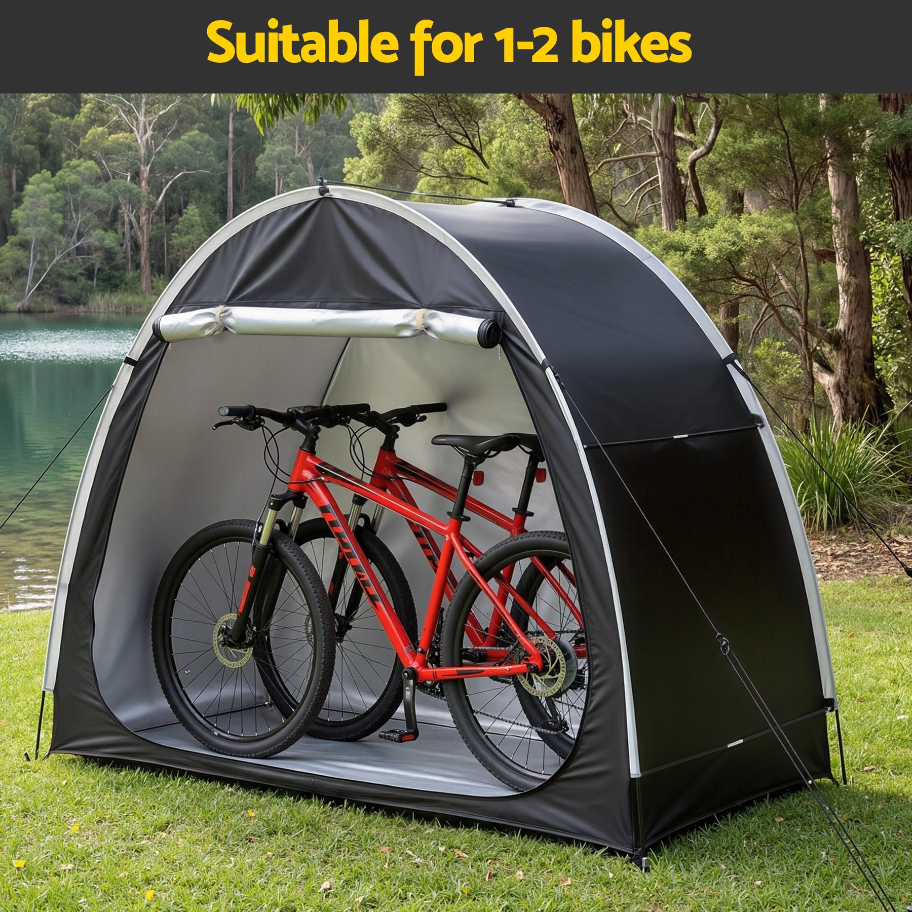Giantz Bike Storage Tent – Black UV Protection 200 x 80 x 165cm