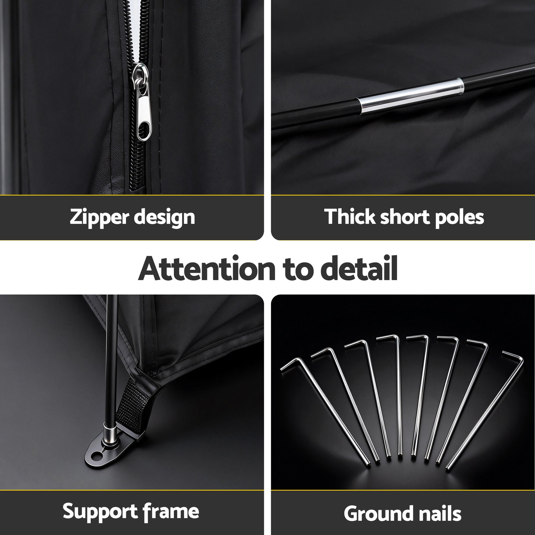 Giantz Bike Storage Tent – Black UV Protection 200 x 80 x 165cm